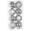 Image de DÃ©co de sapin Lot de 8 Boules de NoÃ«l D 7 cm - Argent