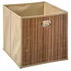 Image de Panier de rangement effet bambou - 31 x 31 x 31 cm - Marron