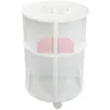Image de BibliothÃ¨que enfant ronde Douceur - Diam. 40 x H. 59 cm - Rose