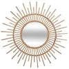Image de Grand Miroir mural Soleil en Rotin D 76 cm