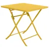 Image de Table De Jardin CarrÃ©e Greensboro 70 X 70 Cm Moutarde - HespÃ©ride