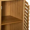 Image de Meuble bas salle bain 1 porte 1 niche bambou Sicela - Bambou