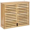 Image de Meuble haut salle bain 2 portes bambou Sicela - Bambou