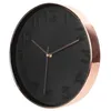 Image de Horloge ronde noire et cuivrÃ©e 30.5 cm