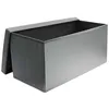 Image de Banc coffre de de rangement en simili cuir ZoÃ© gris