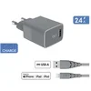 Image de Chargeur secteur USB A + Cable Lightning 1.2m Recycle Gris en occasion ou reconditionné