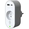 Image de Force Power Lite - Protection contre les surtensions - 540J, garantie Ã  vie, Type E, USB A + C PD - connecteurs de sortie : 1 - 1.5 m cordon - Europe - gris, blanc