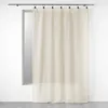 Image de Voilage TissÃ© Ã Anneaux Polyester Naturel 240 X 140