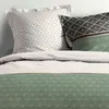Image de Parure De Lit Percale De Coton Vert 260x240 Cm