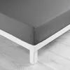 Image de Drap Housse 2 Personnes 57 Fils Gris 140x190cm