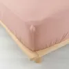 Image de Drap Housse Double Gaze De Coton Vieux Rose 160x200 Cm