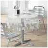 Image de Nappe Cristal Ronde - D 140 Cm - Pvc- Feuilles - Blanc