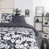 Image de Parure De Lit Mawira - 2 Personnes - 260 X 240 Cm - 100% Coton - Bleu Marine Motif Floral - Today