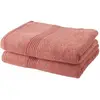 Image de Today Lot De 2 Serviettes De Bain 100% Coton - 50x100 Cm - Terracotta