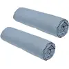 Image de Lot De 2 Draps Housses Today Essential - 140 X 190 Cm - 2 Personnes - 100% Coton - Denim