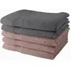 Image de Lot De 5 Draps De Bain Today 70x130 Cm 100% Coton - 3 Roses Des Sables + 2 Acier
