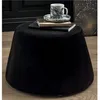 Image de Pouf recouvert de velours noir 31.5 x 34 x 46.5 cm