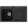 Image de Evier cuisine a encastrer 1 bac + 1 egouttoir Arena - Resine - 86 x 50 cm - Noir en occasion ou reconditionné