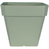 Image de Bac Ã Fleurs CarrÃ© Riviera Soleilla - Plastique - 50x50 Cm - Vert Argile