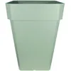 Image de Bac Ã Fleurs CarrÃ© Riviera Soleilla - Plastique - Hauteur 53 Cm - Vert Argile