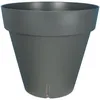 Image de Bac Ã Fleurs Rond Riviera Loft - Plastique - DiamÃ¨tre 30 Cm - Gris