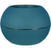 Image de Pot De Fleurs Granit Boule En Pastique D50cm Bleu Riviera