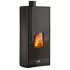 Image de PoÃªle Ã GranulÃ©s Estray 9kw Ãtanche Acier Noir Godin - 490329noir