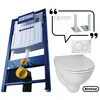 Image de BÃ¢ti-support autoportant + cuvette WC courte + abattant et plaque de commande + pieds - GEBERIT - PROMO4-AUTO