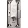 Image de Serrure espagnolette 80x40mm axe 20mm longueur du canon 12mm gauche finition fer - DEVISMES - 12383-002-G