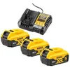 Image de Pack 3 batteries 18V XR 5Ah + chargeur - DEWALT - DCB1104P3-QW