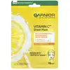 Image de Garnier Masque Hydratant En Tissu Pour Illuminer La Peau Avec Vitamine C Skin Natura L S 28 G