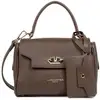 Image de Sac à main LANCASTER  Sac Rabat Mademoiselle Grace Cuir Marron P32676368