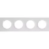 Image de Schneider Electric Odace Styl, plaque Blanc 4 postes horizontaux ou verticaux entraxe 71mm