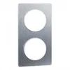 Image de Plaque aluminium brossÃ© - 2 postes - Touch - Odace SCHNEIDER