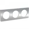 Image de Plaque aluminium brossÃ© - 3 postes - Touch - Odace SCHNEIDER
