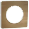 Image de Plaque de finition 1 poste Schneider Electric Odace Touch S520802L coloris bronze avec liserÃ© blanc l.85 x P.10 x H.85 mm