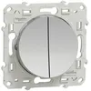 Image de Va et vient double Odace Couleur Aluminium Schneider Electric