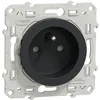 Image de Prise 2P+T - 1 repiquage - Anthracite - A vis - Connexion rapide SCHNEIDER
