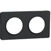 Image de Plaque ODACE TOUCH anthracite 2 postes horizontal/vertical entraxe 71 mm - SCHNEIDER - S540804