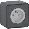 Image de Double prise prÃ©cablÃ© horizontale gris Mureva Styl