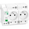 Image de CombinÃ© disjoncteur + double prise de courant embrochables XE SCHNEIDER