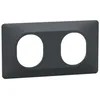 Image de Plaque de finition double Schneider Electric Ovalis anthracite