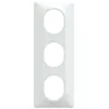 Image de Plaque de finition triple verticale Schneider Electric Ovalis blanc