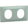 Image de Plaque de finition 2 postes Schneider Electric Ovalis S320704A coloris sauge l.158 x P.10 x H.87 mm
