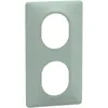 Image de Plaque de finition 2 postes Schneider Electric Ovalis S320724A coloris sauge l.87 x P.10 x H.158 mm