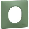 Image de Plaque de finition 1 poste Schneider Electric Ovalis S320702B coloris vert forÃªt l.87 x P.10 x H.87 mm