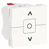 Image de Interrupteur volet-roulant 3 touches 6 A 2 modules blanc Unica