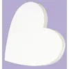 Image de Support à décorer en papier mâché - Petit coeur plein - 11.5 x 11 cm