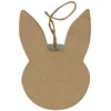 Image de Tête de lapin plate à suspendre 1 x 6,5 x 9 cm