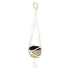 Image de Petite suspension macramé avec cache-pot 11 x 11 x 42 cm